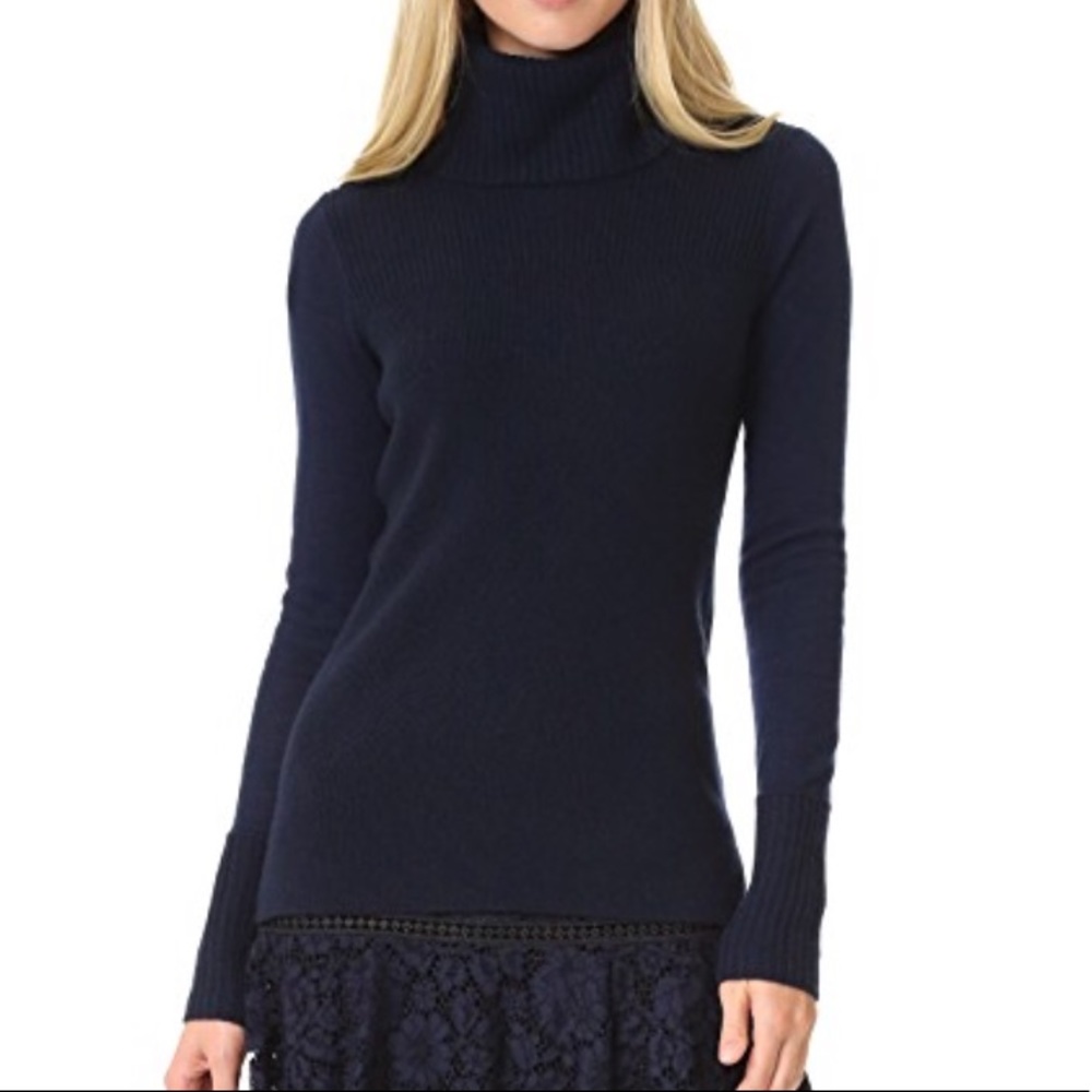 Veronica Beard Asa Black cashmere turtleneck